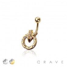 316L SURGICAL STEEL MULTI CZ SNAKE NON DANGLE BELLY BUTTON NAVEL RING 